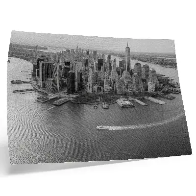 Poster med stadsmotiv modern panorama av skyskrapor