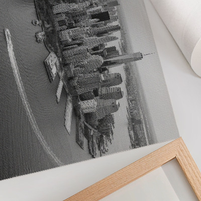 Poster till sovrum Modern panorama av stadens skyskrapor