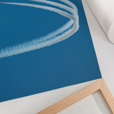 Poster till sovrum Flygplansformation mot himlens dynamik