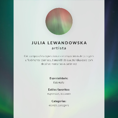 Stilren väggposter Grönt norrsken, skimrande ljus, lugn yta
