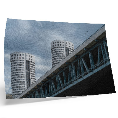 Poster till sovrum Bro och skyskrapor modernitet symmetri elegans