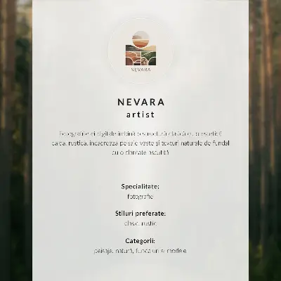Stilren väggposter tyst skog med morgonsol och färgglada löv