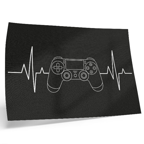 Poster till sovrum Minimalistiskt speltema svartvitt hjärta