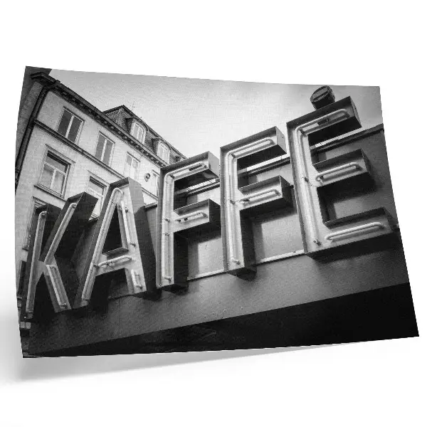 Väggposter med minimalistisk neonmotiv i urban stil