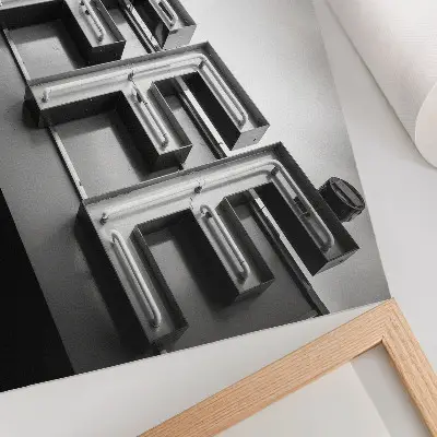 Väggposter med minimalistisk neonmotiv i urban stil