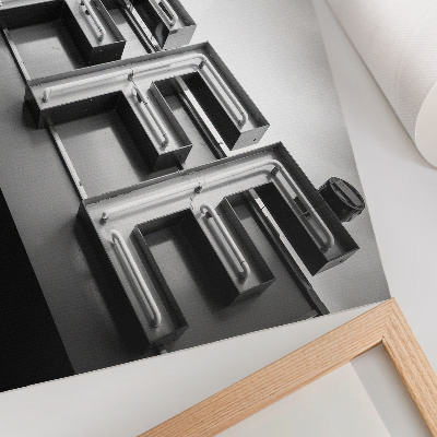 Väggposter Neon minimalistisk urban stilram