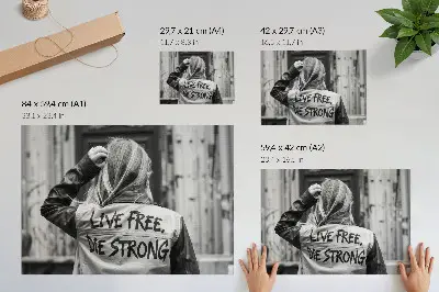 Poster till sovrum svart motiv med inskriptioner, stark komposition och kontrast