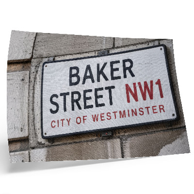Stilren väggposter Baker Street Westminster gatuskylt
