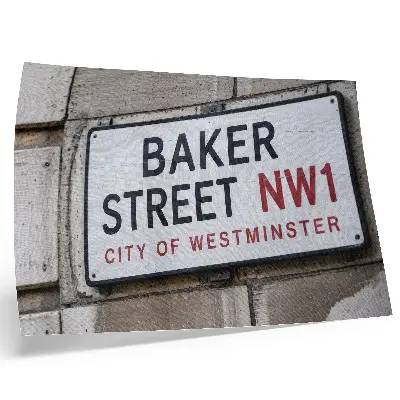 Väggposter Baker Street gatuskylt från Westminster