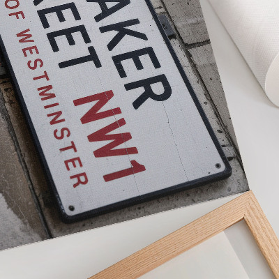 Stilren väggposter Baker Street Westminster gatuskylt