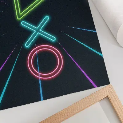Neonformer väggposter med dynamiska färger och futuristisk design