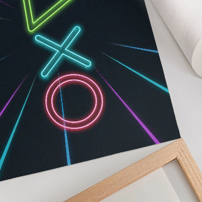 Stilren väggposter Neonformer, dynamiska färger, futuristisk