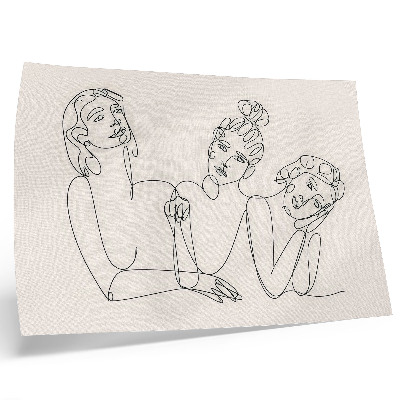 Poster Svarta och vita linjer, delikatess, karaktärernas intimitet