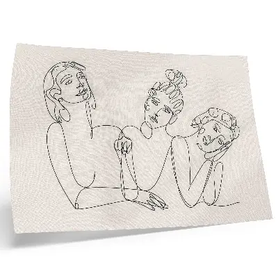 Poster svarta och vita linjer som visar karaktärernas intimitet