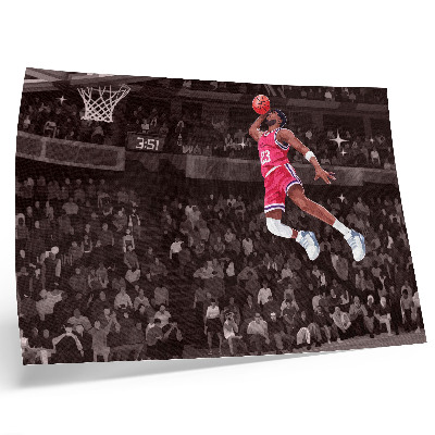 Väggposter Illustration av sportdynamik i kontrasterande färger