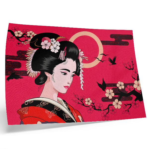 Stilren väggposter Orientaliska motiv modern blomkomposition