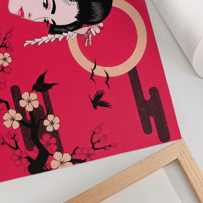 Stilren väggposter Orientaliska motiv modern blomkomposition