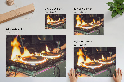 Väggposter En energisk blandning av eld och elektronik