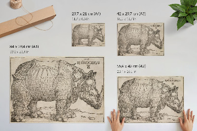 Poster Noshörning (1515) av Albrecht Dürer