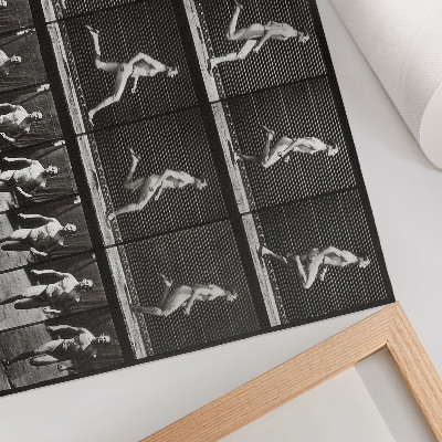 Poster Plansch 60 av djurens förflyttning (1887) fotograferad av Eadweard Muybridge
