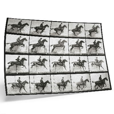 Poster till sovrum Plansch 640 av djurens förflyttning (1887), ridning fotograferad av Eadweard Muybridge