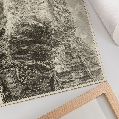 Poster Utsikt över den stora kaskaden i Tivoli, från utsikt över Rom av Giovanni Battista Piranesi