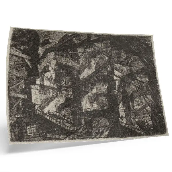 Stilren väggposter med verket The Gothic Arch av Giovanni Battista Piranesi från 1800-1809