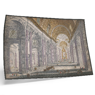 Poster till sovrum Se på inredningen av Sint Pietersbasiliek te Vaticaanstad av anonym och Giovanni Battista Piranesi
