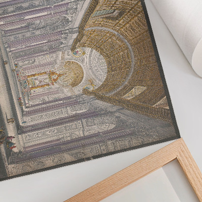 Poster till sovrum Se på inredningen av Sint Pietersbasiliek te Vaticaanstad av anonym och Giovanni Battista Piranesi