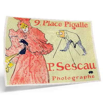 Väggposter högupplöst tryck av Le Photographe Sescau (1894) av Henri de Toulouse-Lautrec
