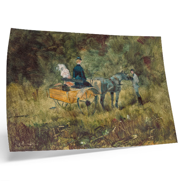 Stilren väggposter Fällan (1880) högupplöst målning av Henri de Toulouse-Lautrec