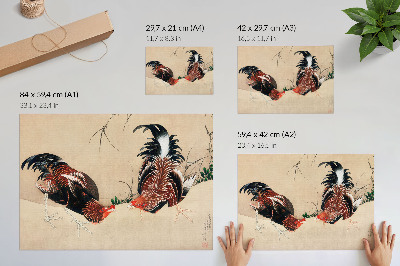 Stilren väggposter Målningar av Katsushika Hokusai 