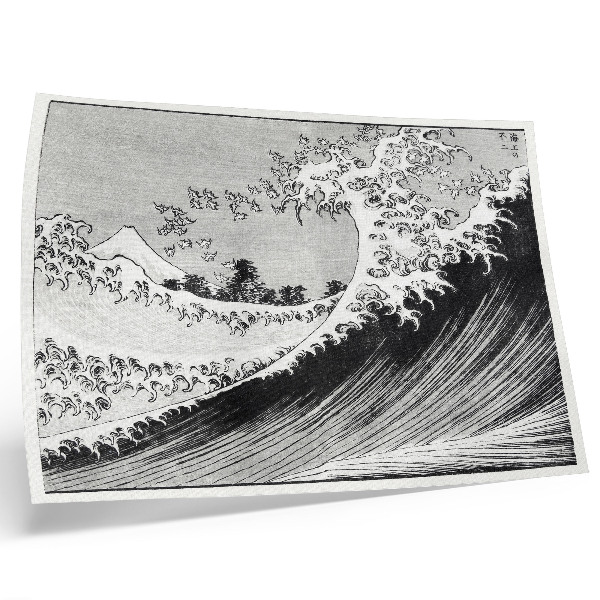 Stilren väggposter Hundra vyer av berget Fuji (1835) av Hokusai, japanskt träblockstryck från 1835