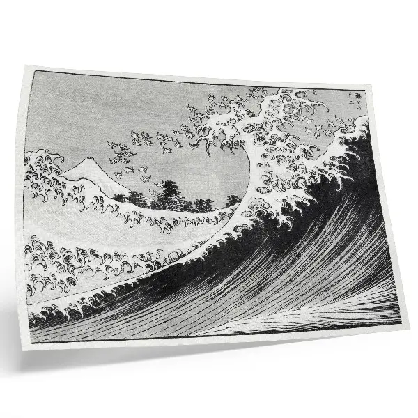 Hundra vyer av berget Fuji av Hokusai väggposter med japanskt träsnitt från 1835