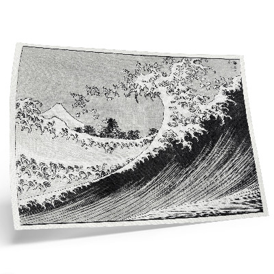 Stilren väggposter Hundra vyer av berget Fuji (1835) av Hokusai, japanskt träblockstryck från 1835