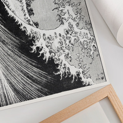 Stilren väggposter Hundra vyer av berget Fuji (1835) av Hokusai, japanskt träblockstryck från 1835