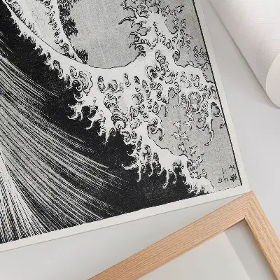 Hundra vyer av berget Fuji av Hokusai väggposter med japanskt träsnitt från 1835