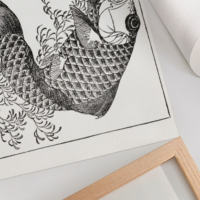 Poster Hokusais karp, en japansk djurillustration