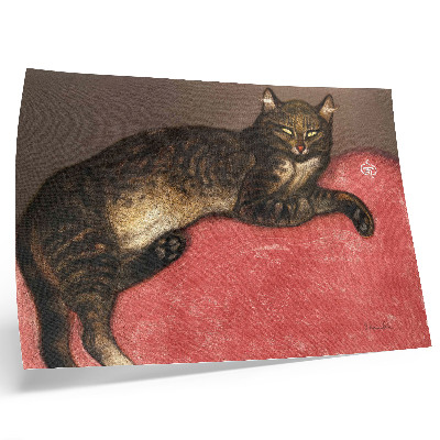 Poster till sovrum L'Hiver Chat sur un Coussin (1909) kromolitografiskt tryck av Théophile Alexandre Steinlen