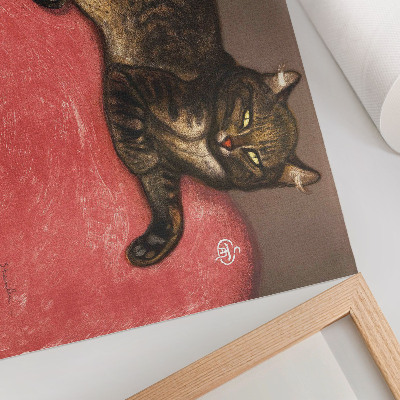 Poster till sovrum L'Hiver Chat sur un Coussin (1909) kromolitografiskt tryck av Théophile Alexandre Steinlen