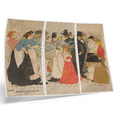 Väggposter Mensen op straat (1896) av Théophile Alexandre Steinlen och Charles Verneau