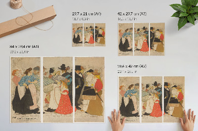 Väggposter Mensen op straat (1896) av Théophile Alexandre Steinlen och Charles Verneau