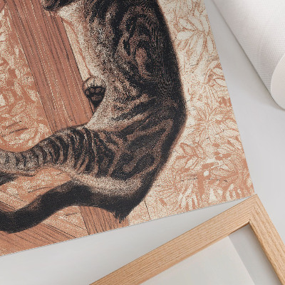 Stilren väggposter Katt på en balustrad av Theophile-Alexandre Pierre Steinlen