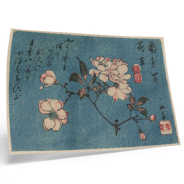 Poster till sovrum Träblockstryck (nishiki-e); bläck och färg på papper av Utagawa Hiroshige