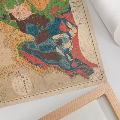 Väggposter Geologisk karta över USA