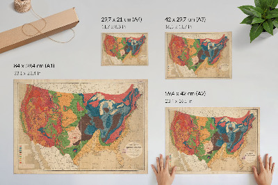 Väggposter Geologisk karta över USA