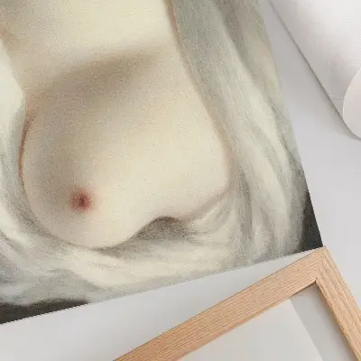 Stilren väggposter En kvinnas bröst blottade: Skönhet avslöjad av Sarah Goodridge från 1828