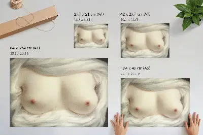 Stilren väggposter En kvinnas bröst blottade: Skönhet avslöjad av Sarah Goodridge från 1828