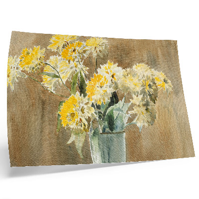 Stilren väggposter Vas med gula blommor (1915) av Hannah Borger Overbeck