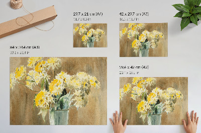 Stilren väggposter Vas med gula blommor (1915) av Hannah Borger Overbeck